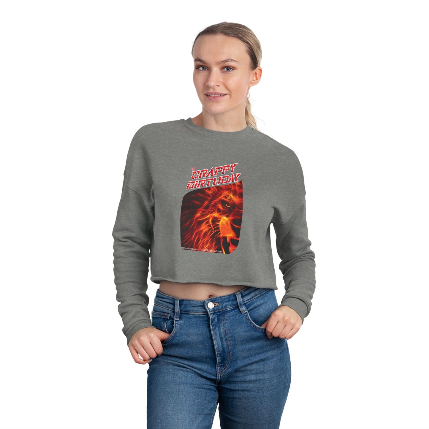Crappy Birthday Cropped Sweatshirt