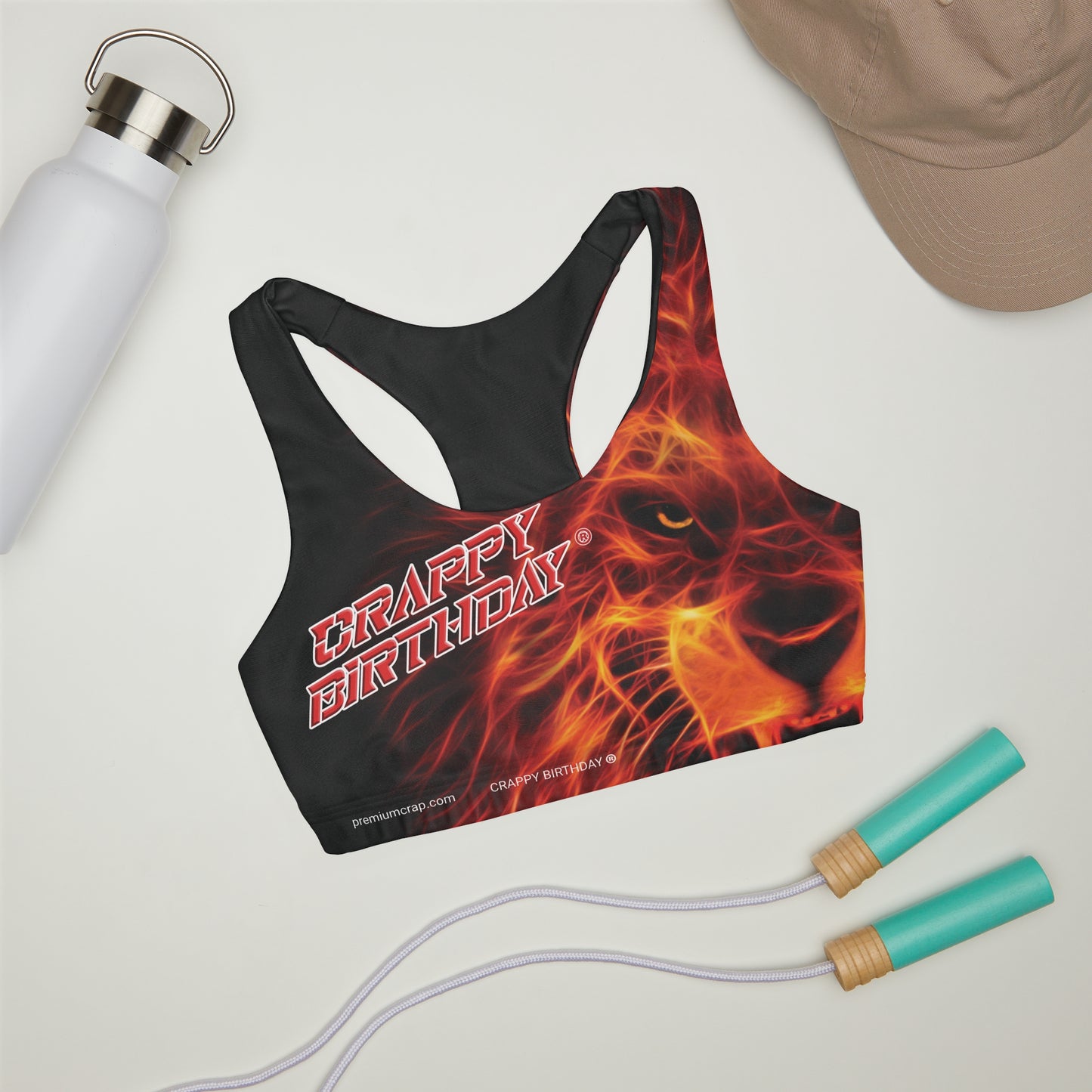 Crappy Birthday Lassie Fluff Sports Bra