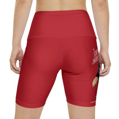 Crappy Birthday II Women's Workout Shorts - Dark Red