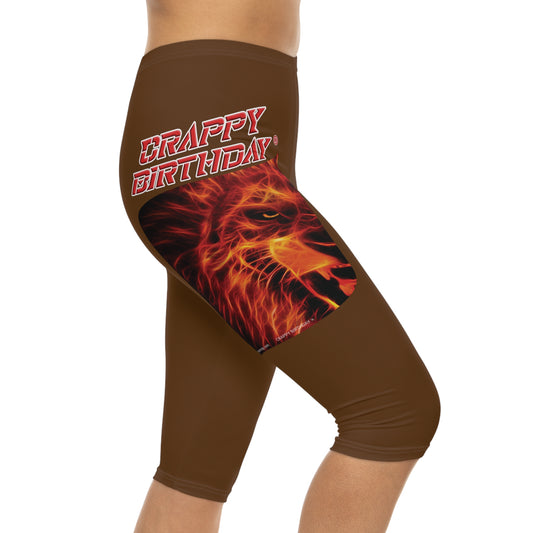 Crappy Birthday Capri-Cious Leggings - Brown