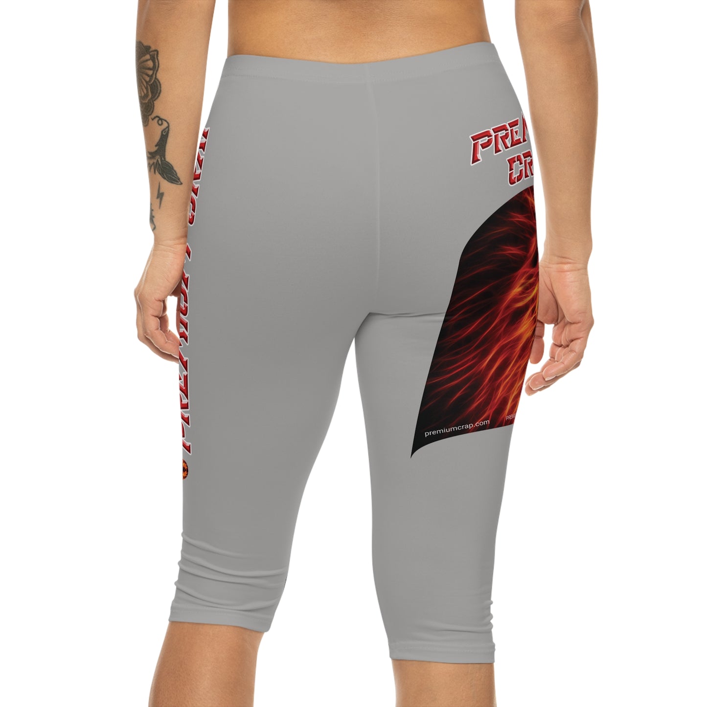 Premium Crap Capri-Cious Leggings - Light Grey