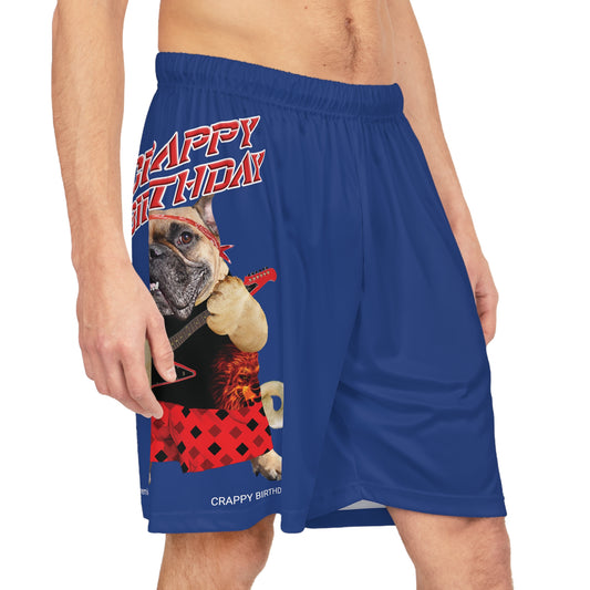 Crappy Birthday II Basketball Shorts - Dark Blue