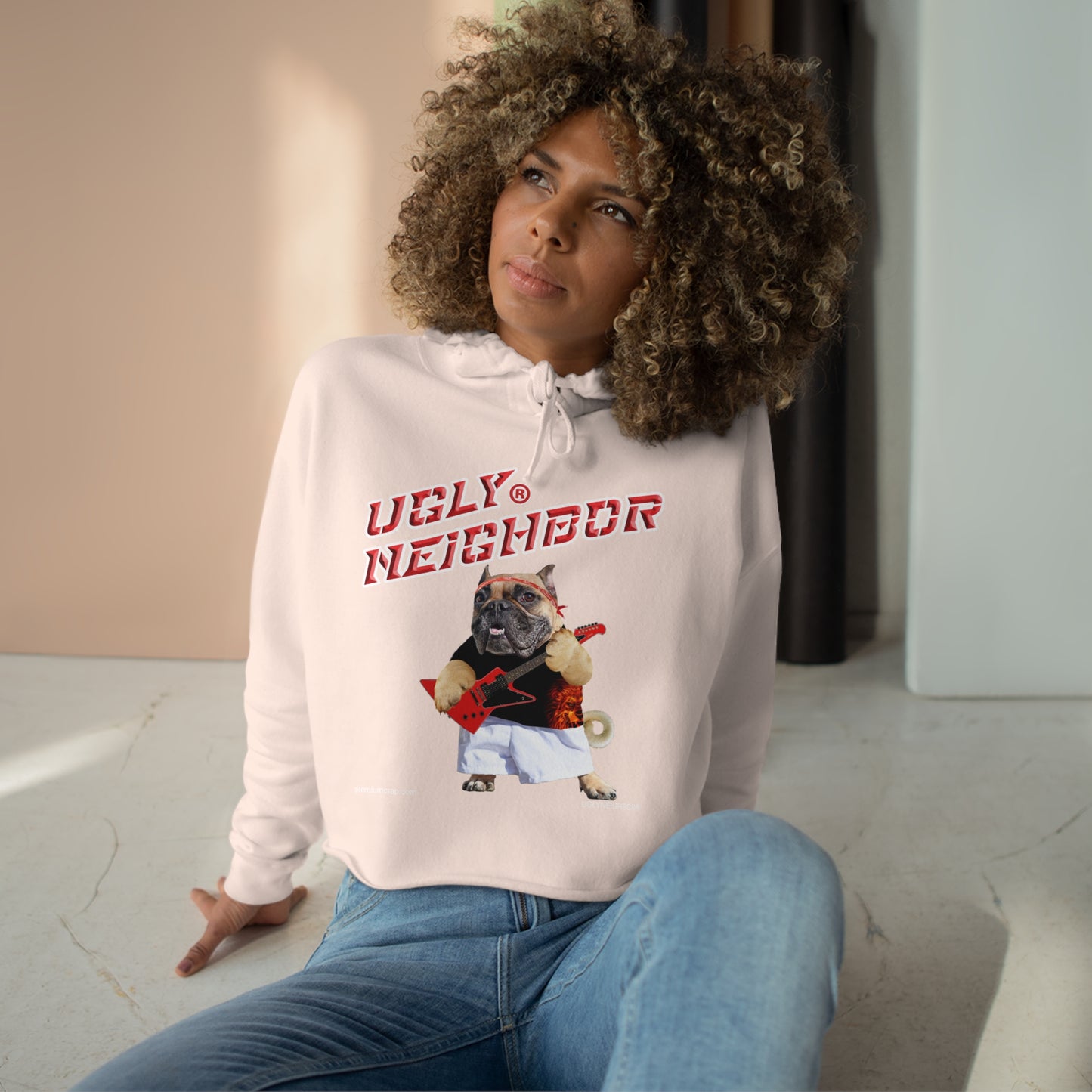 Ugly Neighbor Crop Hoodie