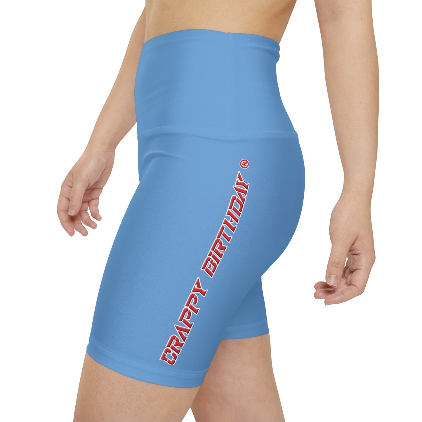 Crappy Birthday II Women's Workout Shorts - Light Blue