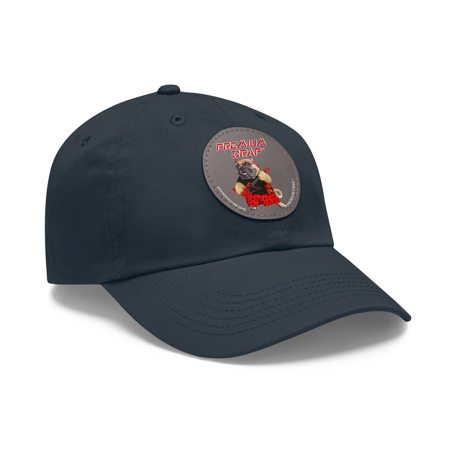 Premium Crap II Dad Hat with Leather Patch (Round)