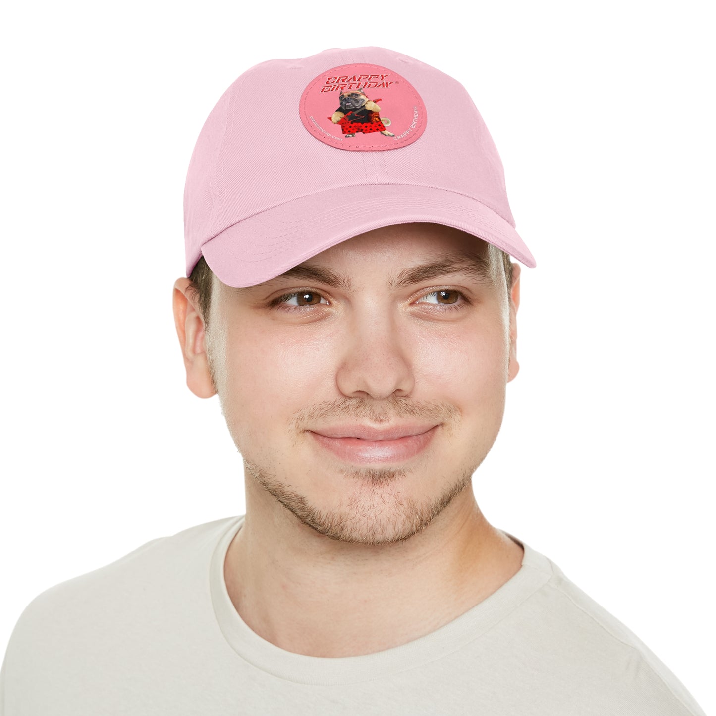 Crappy Birthday II Dad Hat with Leather Patch (Round)