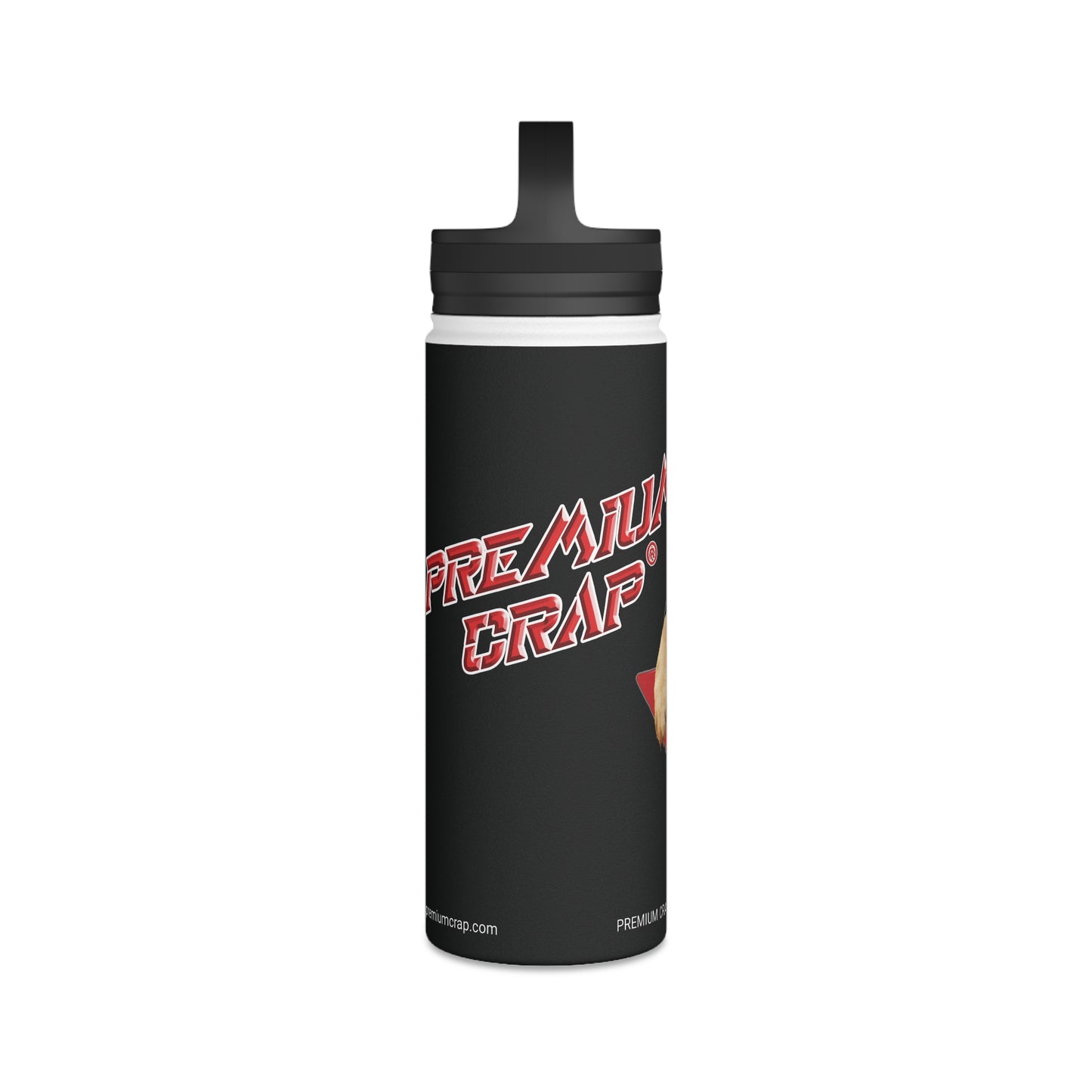 Premium Crap Stainless Steel Water Bottle, Handle Lid