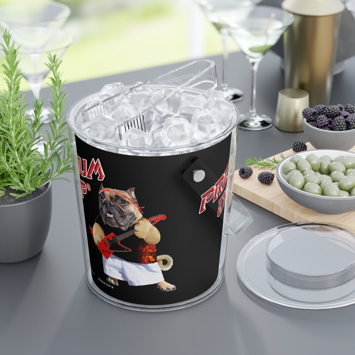 Premium Crap Ice Bucket with Free Tongs