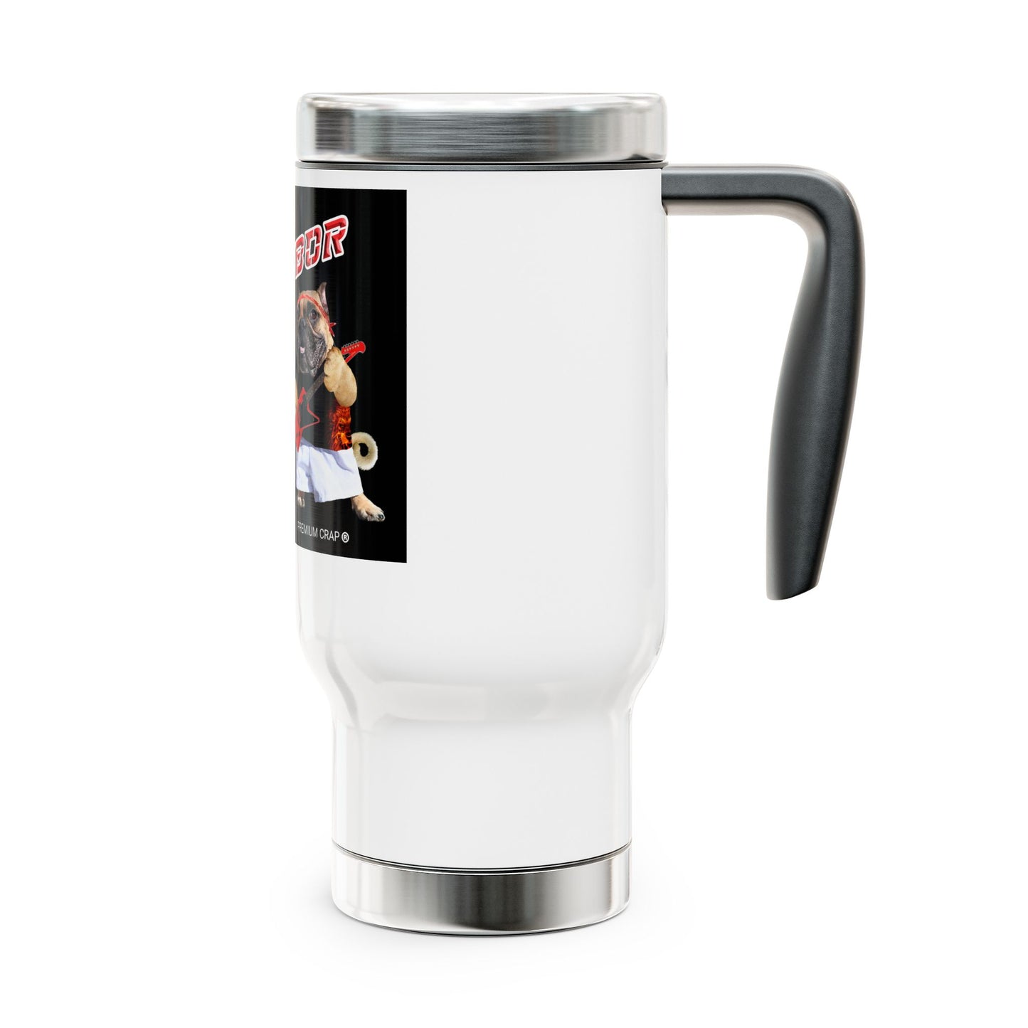 Ugly Neighbor Stainless Steel Travel Mug with Handle, 14oz