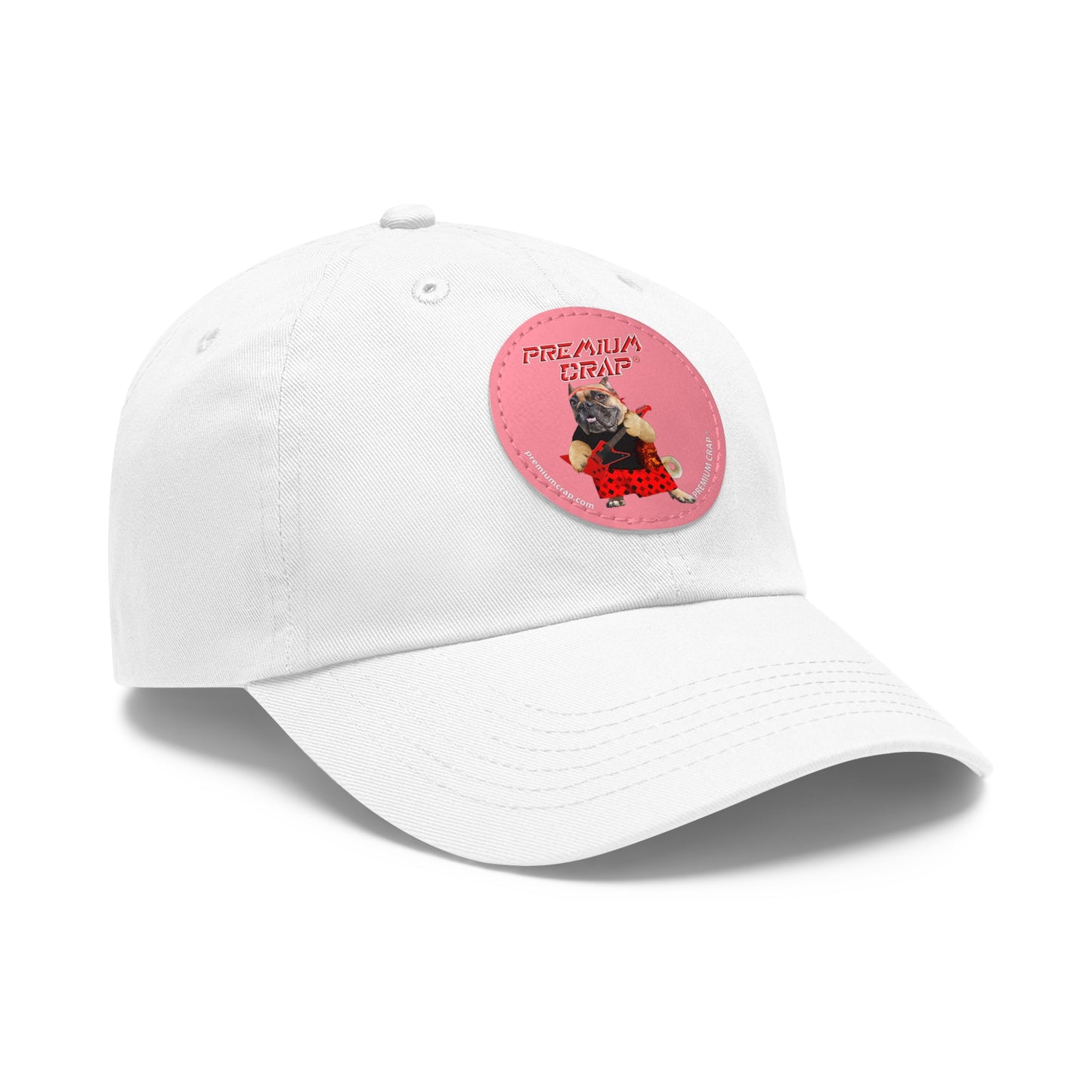 Premium Crap II Dad Hat with Leather Patch (Round)