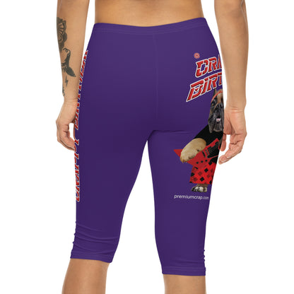 Crappy Birthday II Women’s Capri Leggings - Purple