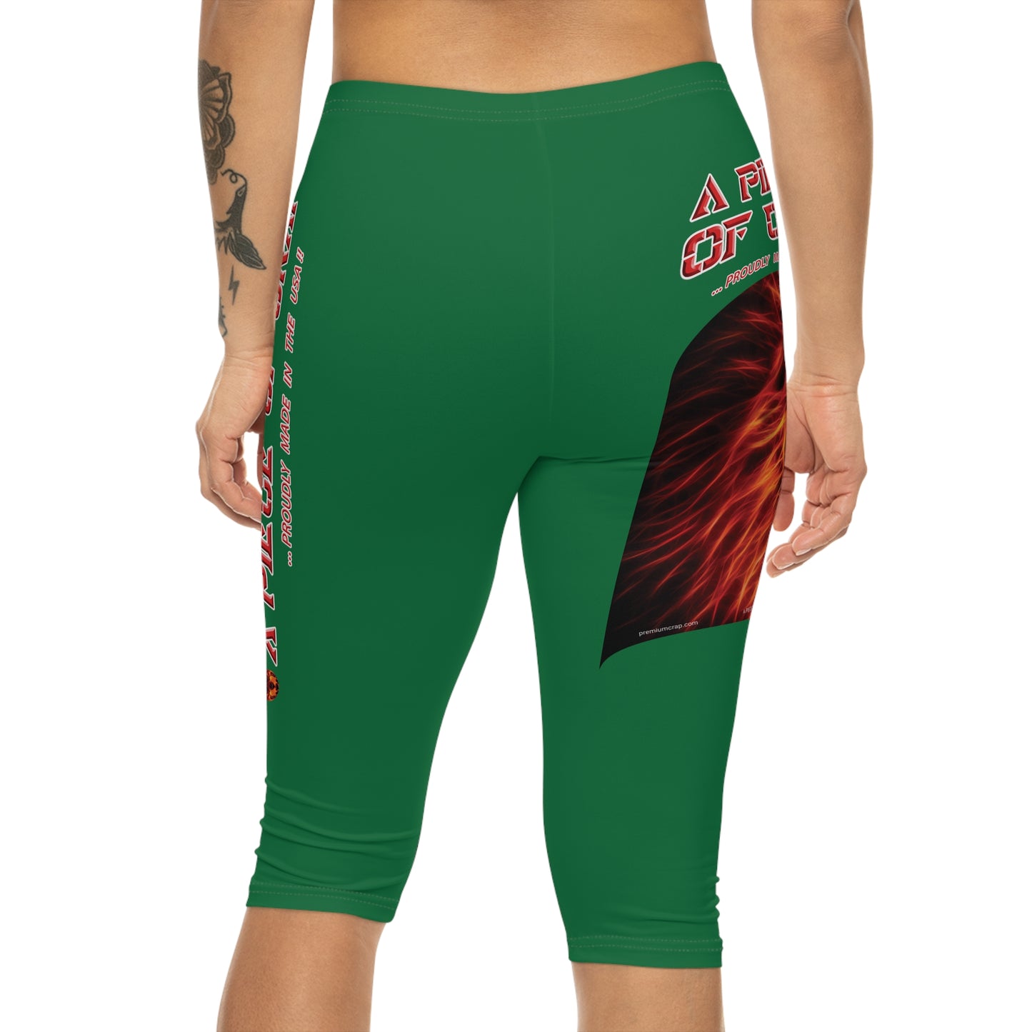 A Piece Of Crap Capri-Cious Leggings - Dark Green