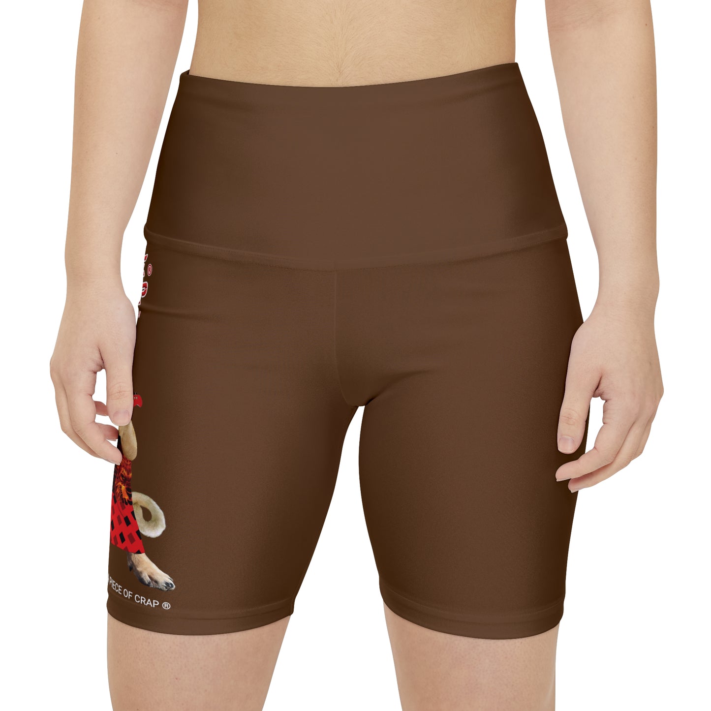 A Piece Of Crap II Women's Workout Shorts - Brown