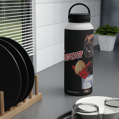 Ugly Neighbor Stainless Steel Water Bottle, Handle Lid
