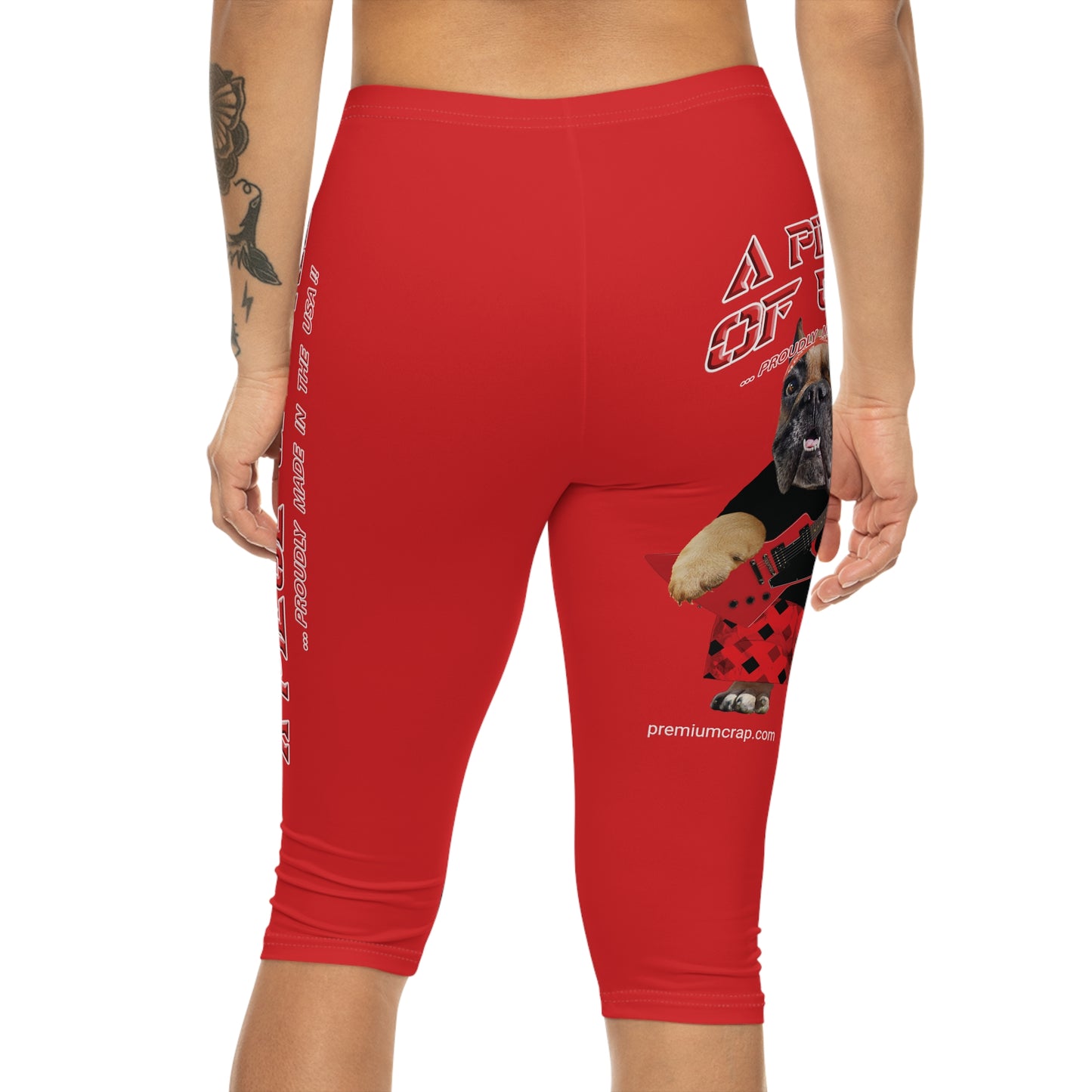 A Piece Of Crap II Women’s Capri Leggings - Red