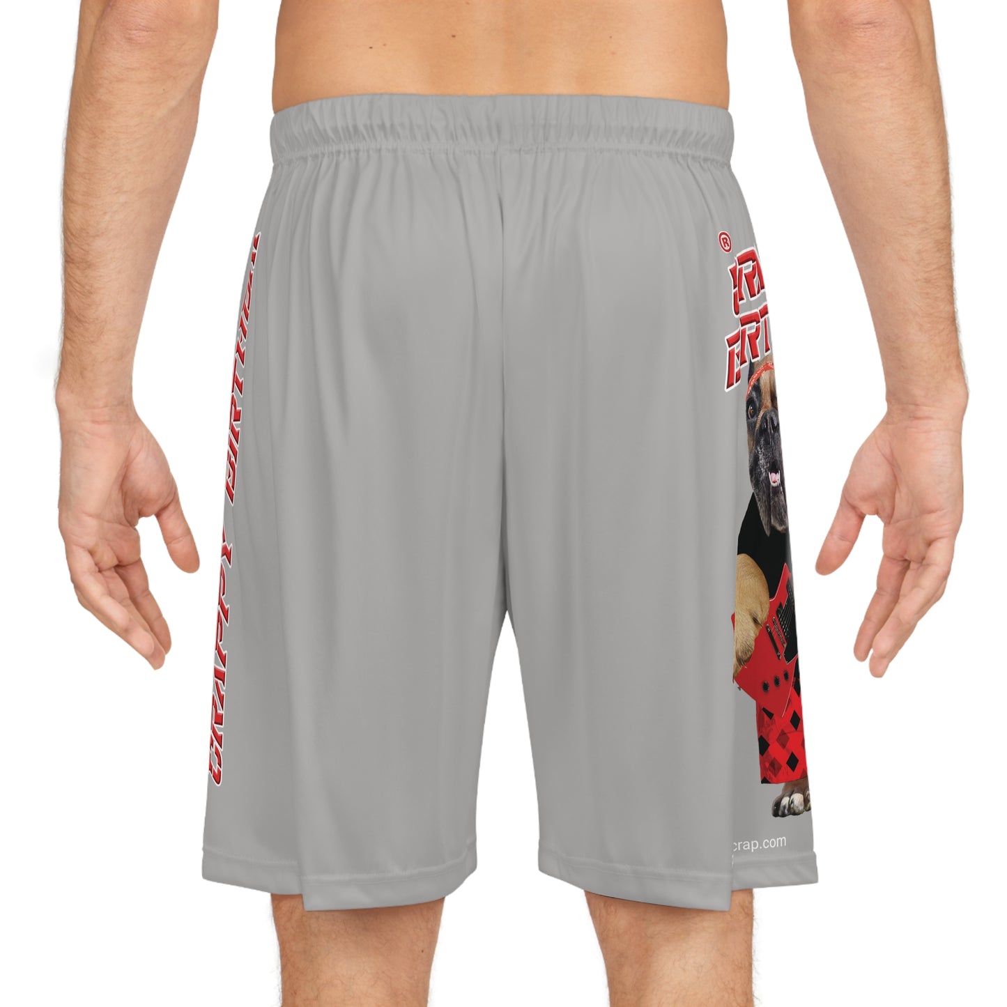 Crappy Birthday II Basketball Shorts - Light Grey