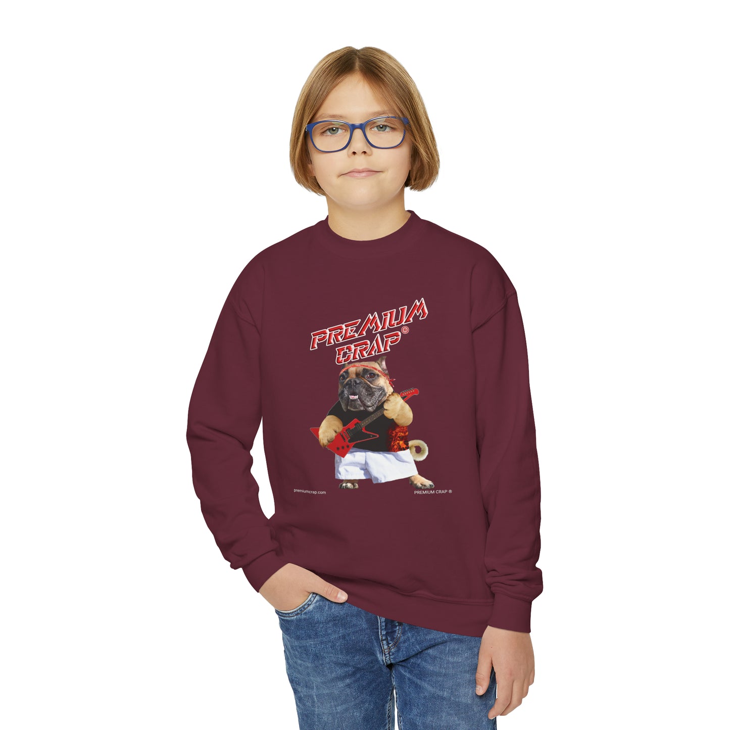 Premium Crap Youth Crewneck Sweatshirt