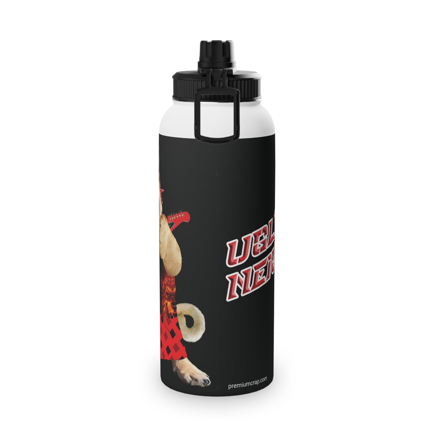 Ugly Neighbor II Stainless Steel Water Bottle, Sports Lid