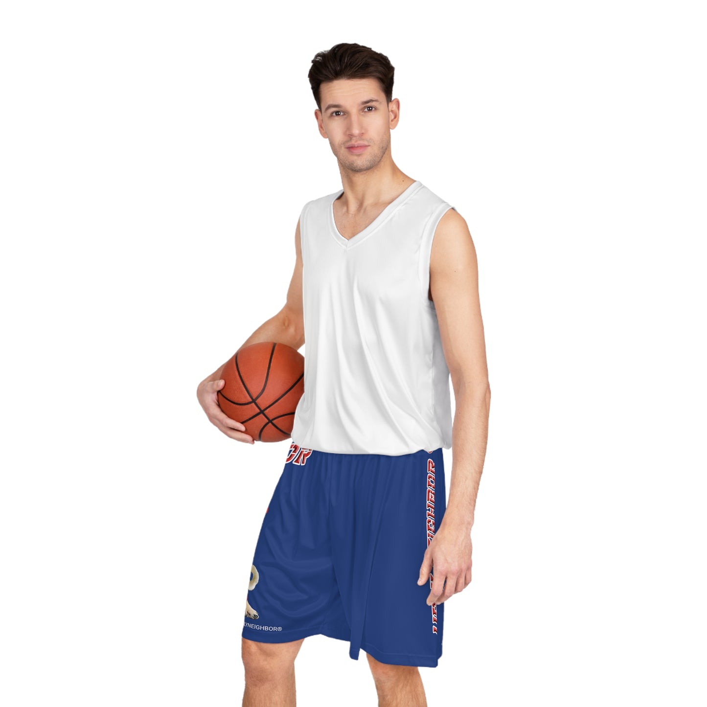 Ugly Neighbor II Basketball Shorts - Dark Blue