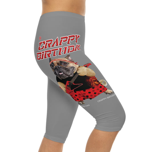 Crappy Birthday II Women’s Capri Leggings - Grey