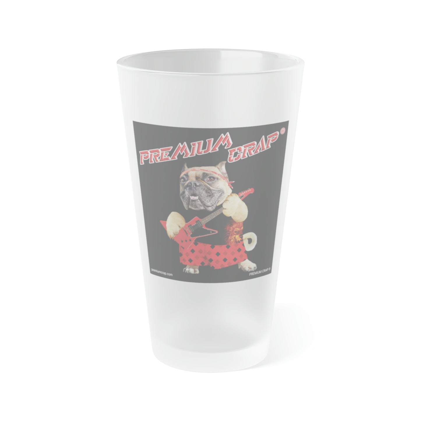 Premium Crap II Frosted Pint Glass, 16oz