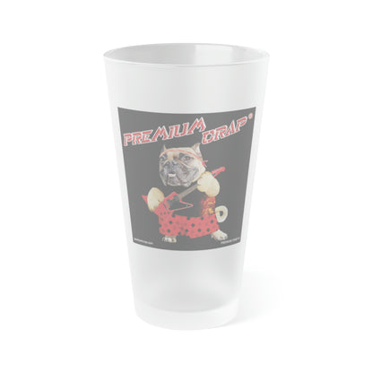 Premium Crap II Frosted Pint Glass, 16oz