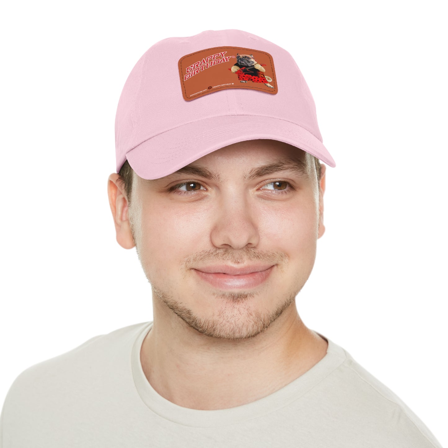 Crappy Birthday II Dad Hat with Leather Patch (Rectangle)