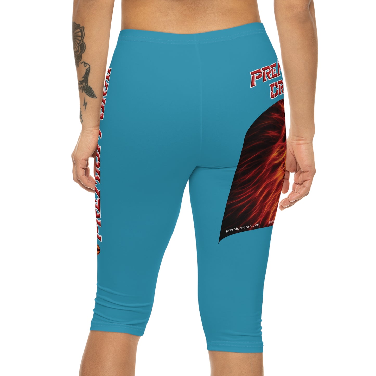 Premium Crap Capri-Cious Leggings - Turquoise