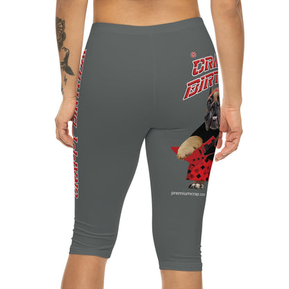 Crappy Birthday II Women’s Capri Leggings - Dark Grey