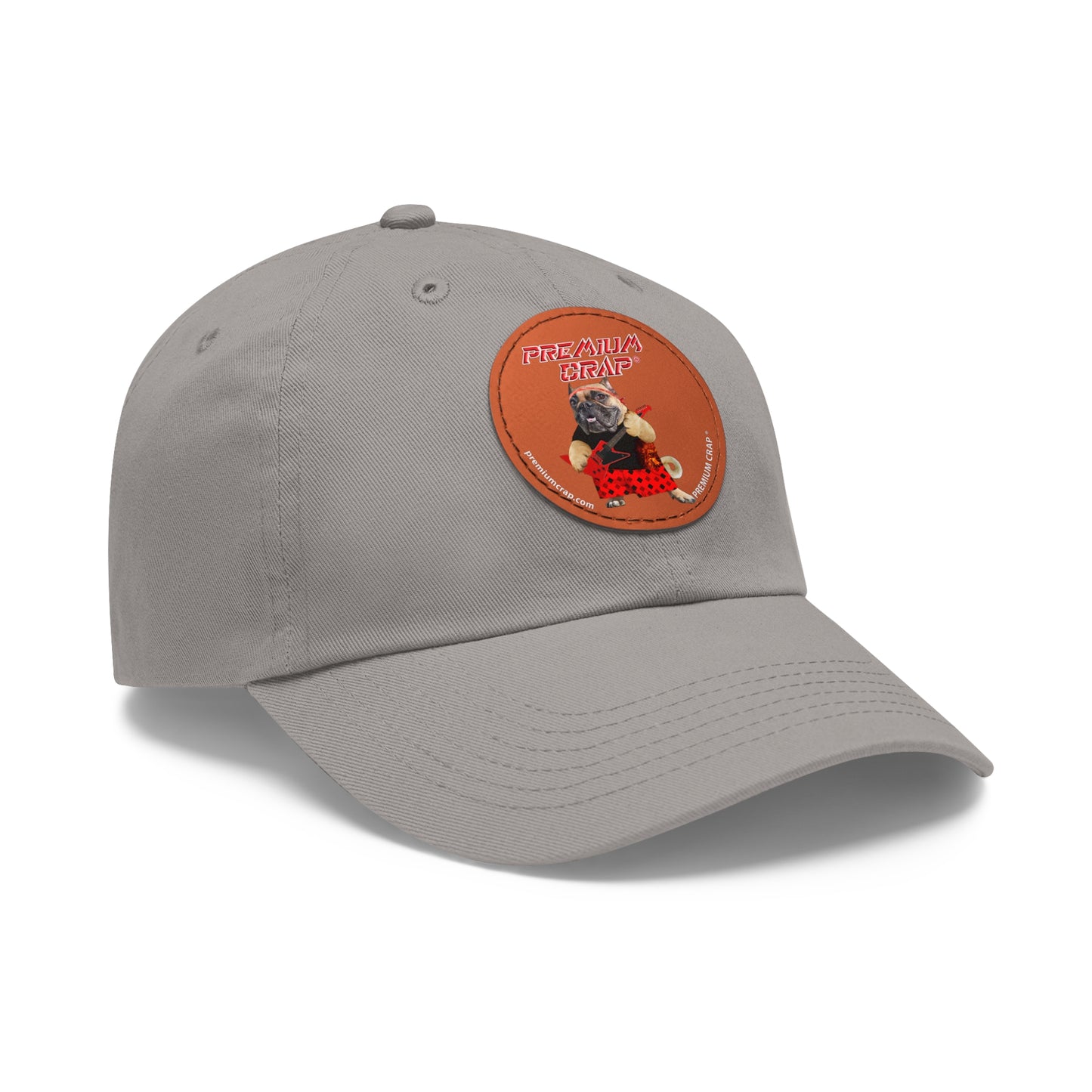 Premium Crap II Dad Hat with Leather Patch (Round)