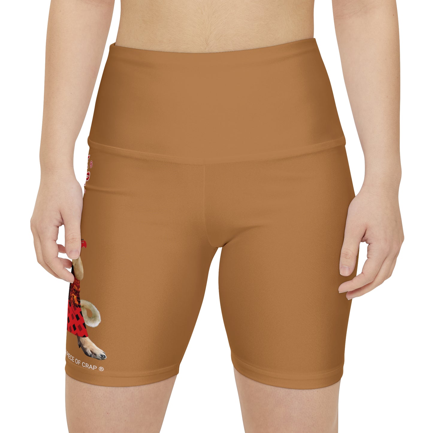 A Piece Of Crap II Women's Workout Shorts - Light Brown