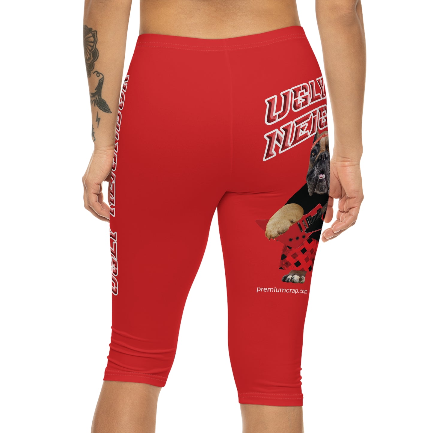 Ugly Neighbor II Women’s Capri Leggings - Red