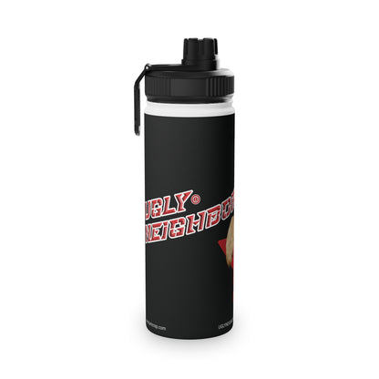 Ugly Neighbor II Stainless Steel Water Bottle, Sports Lid