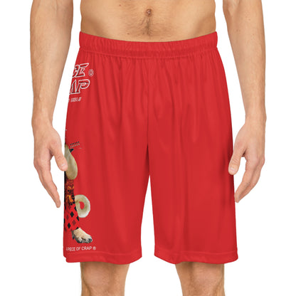 A Piece Of Crap II Basketball Shorts - Red