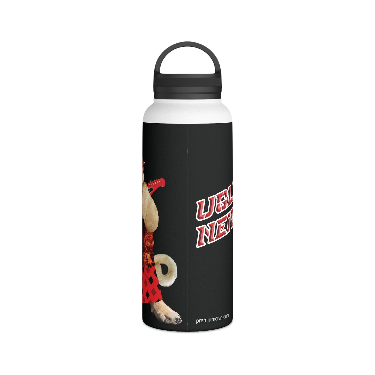 Ugly Neighbor II Stainless Steel Water Bottle, Handle Lid