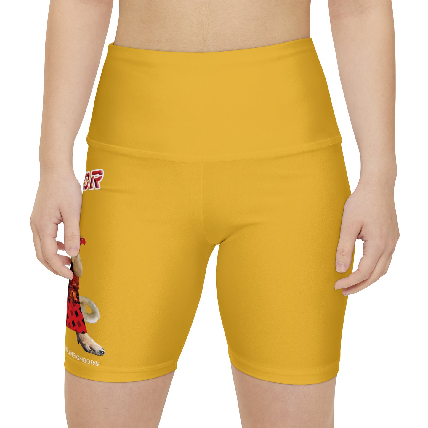 Ugly Neighbor II Women's Workout Shorts - Yellow