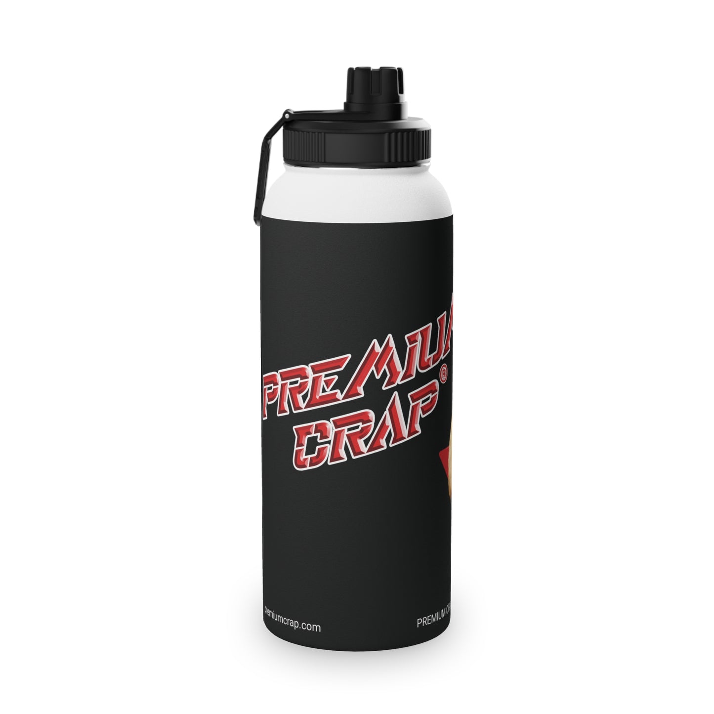 Premium Crap II Stainless Steel Water Bottle, Sports Lid