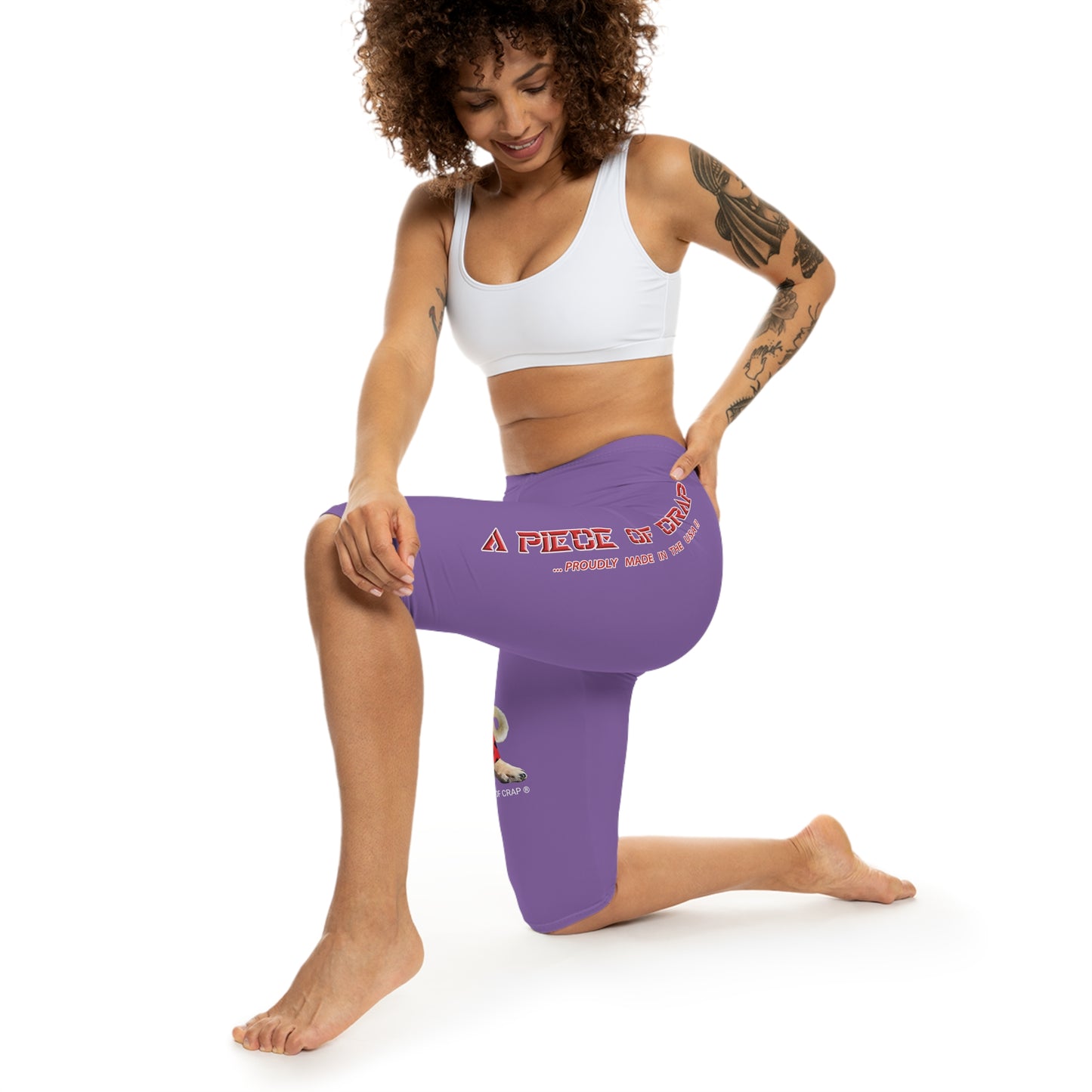 A Piece Of Crap II Women’s Capri Leggings - Light Purple