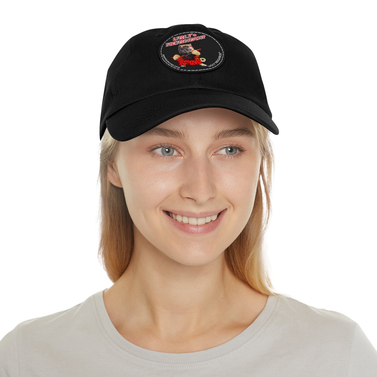 Ugly Neighbor II Dad Hat with Leather Patch (Round)