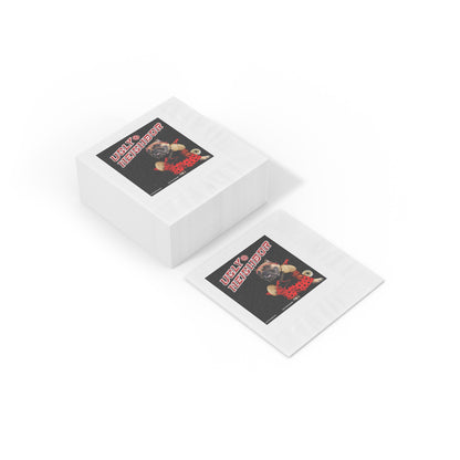 Ugly Neighbor II White Coined Napkins