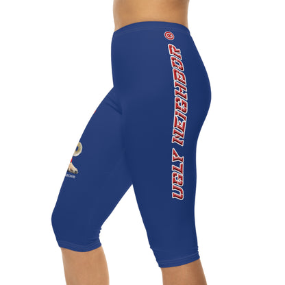 Ugly Neighbor II Women’s Capri Leggings - Dark Blue