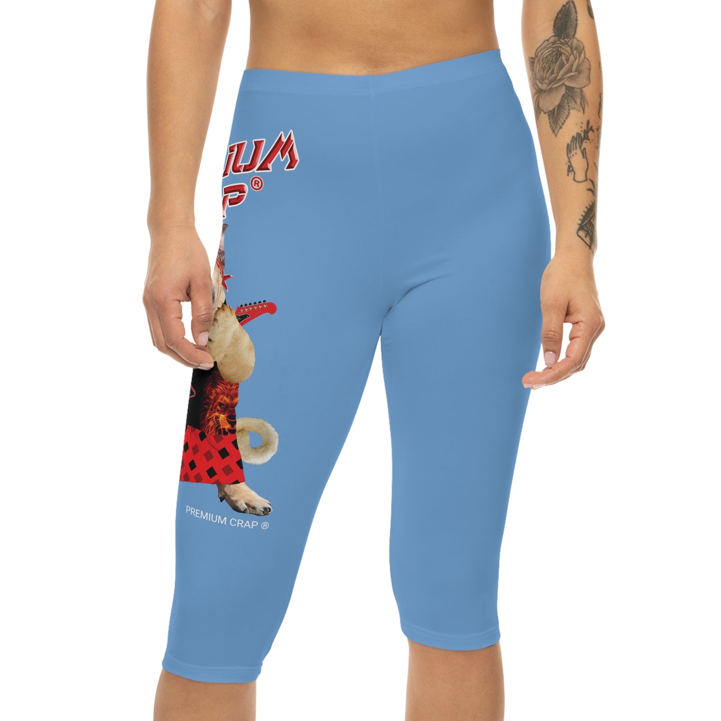 Premium Crap II Women’s Capri Leggings - Light Blue