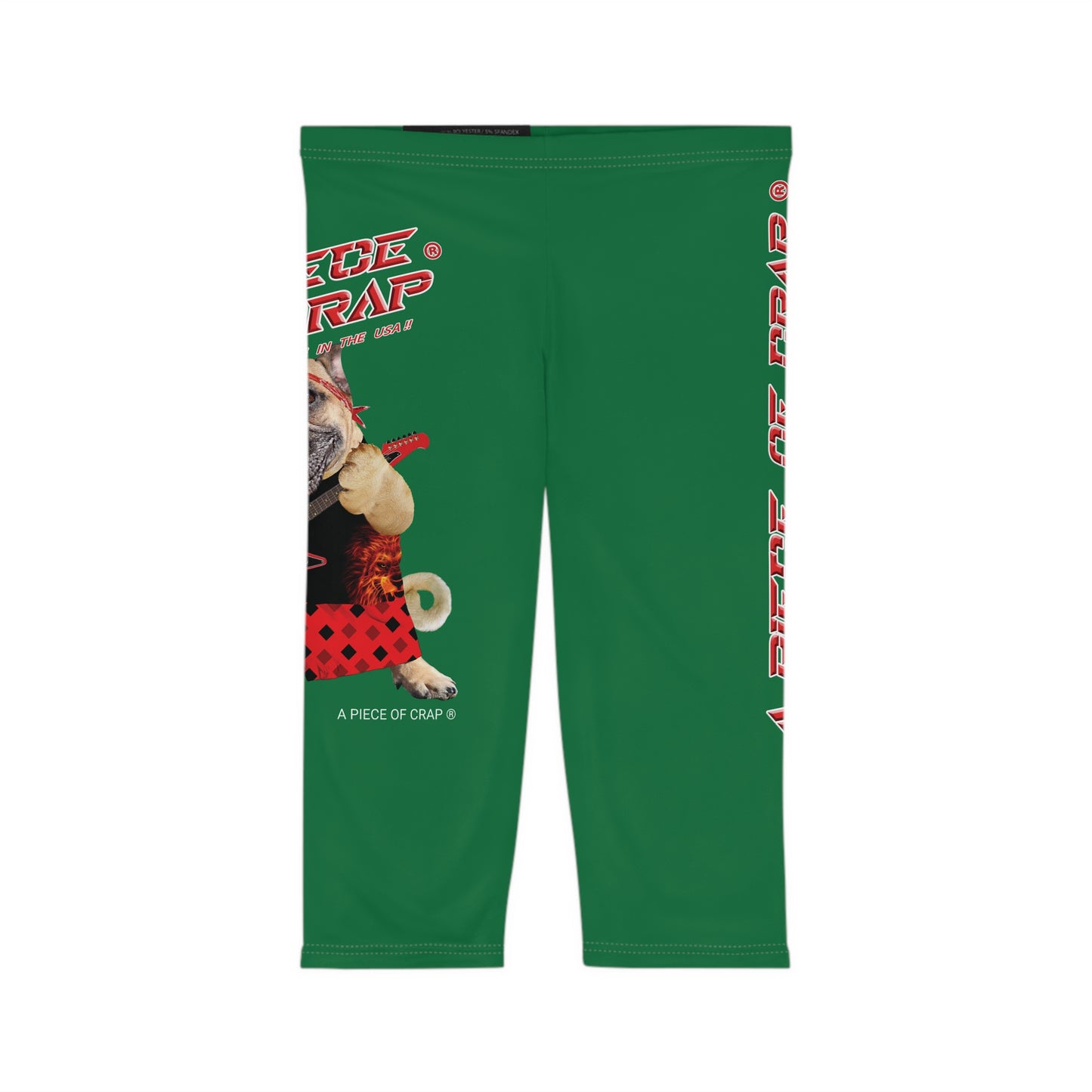 A Piece Of Crap II Women’s Capri Leggings - Dark Green