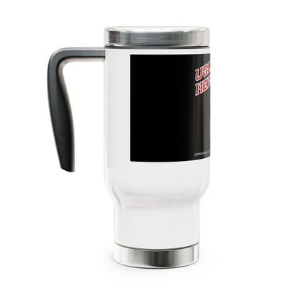 Ugly Neighbor II Stainless Steel Travel Mug with Handle, 14oz