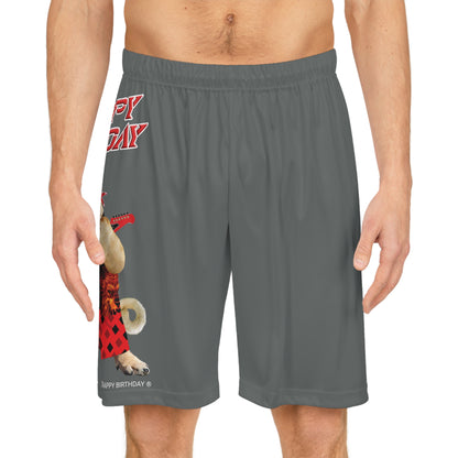 Crappy Birthday II Basketball Shorts - Dark Grey