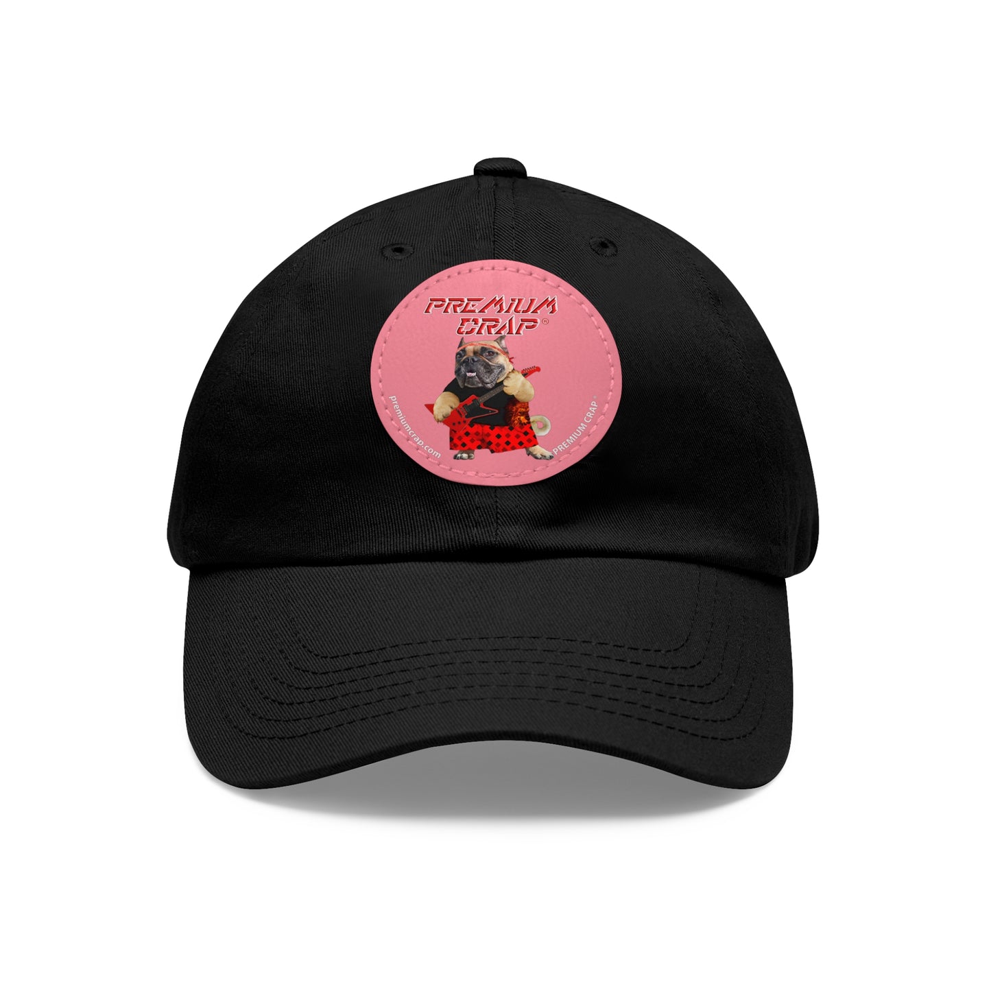 Premium Crap II Dad Hat with Leather Patch (Round)