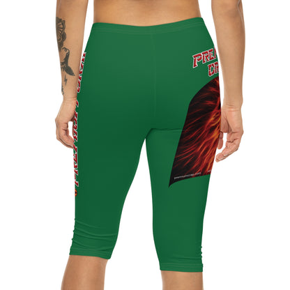 Premium Crap Capri-Cious Leggings - Dark Green