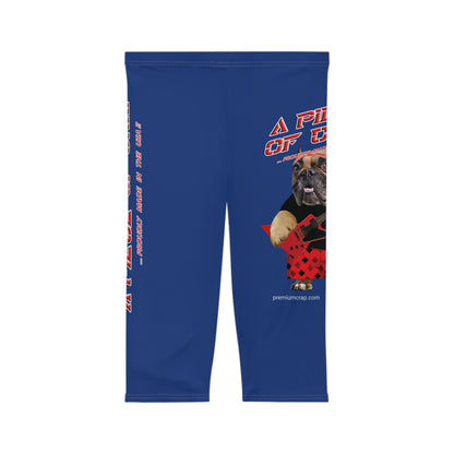 A Piece Of Crap II Women’s Capri Leggings - Dark Blue