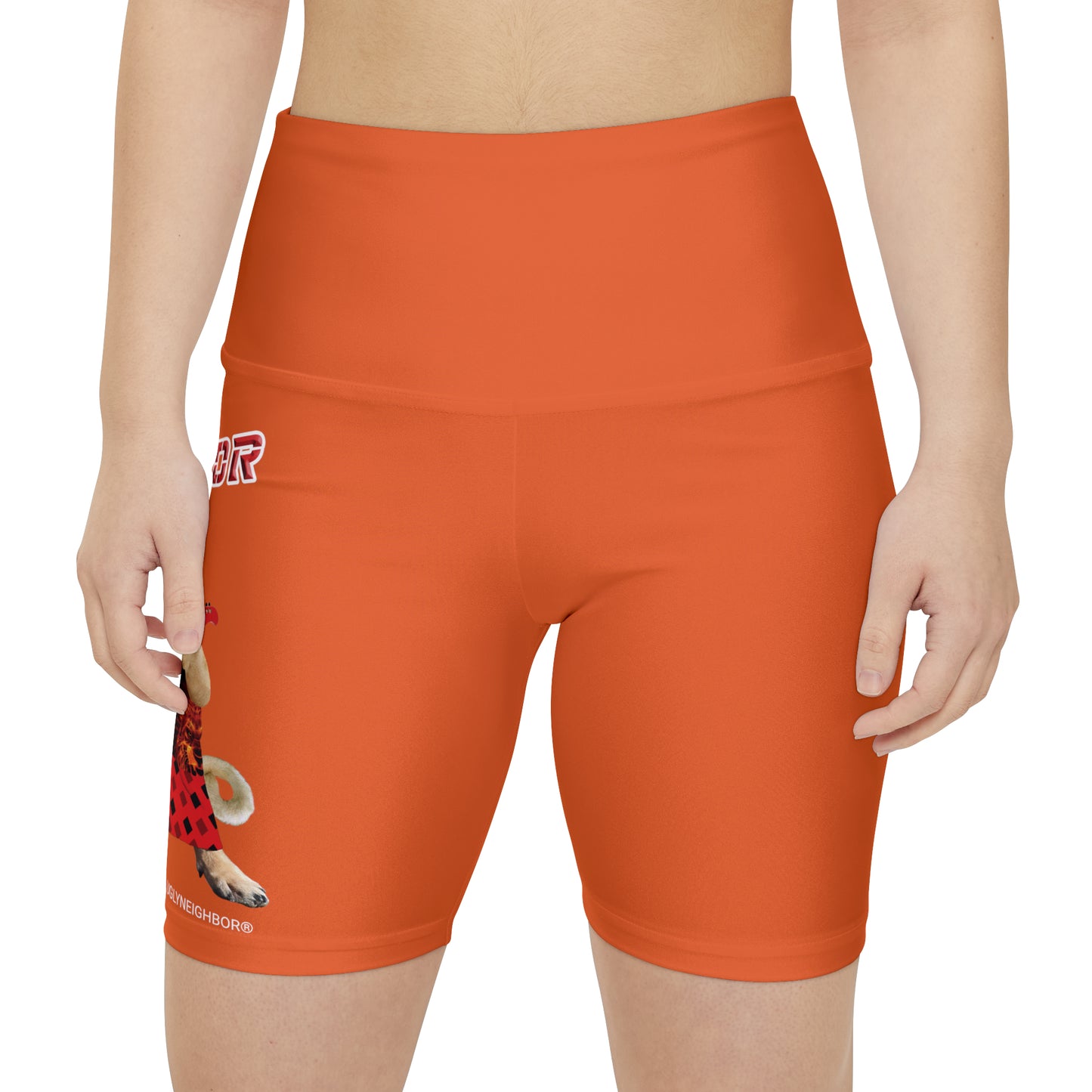 Ugly Neighbor II Women's Workout Shorts - Orange