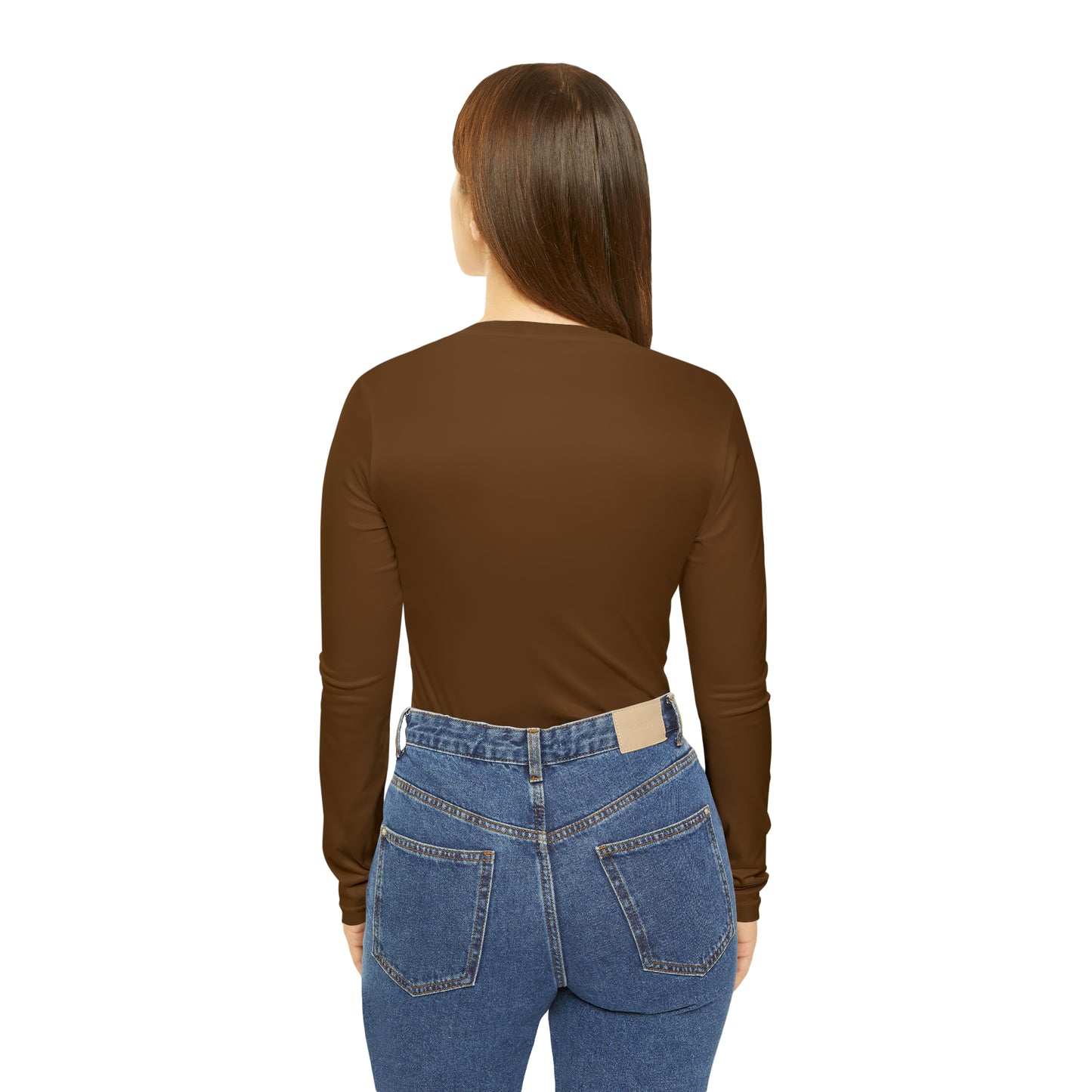 A Piece Of Crap Chic Long Sleeve V-Neck Tee - Brown